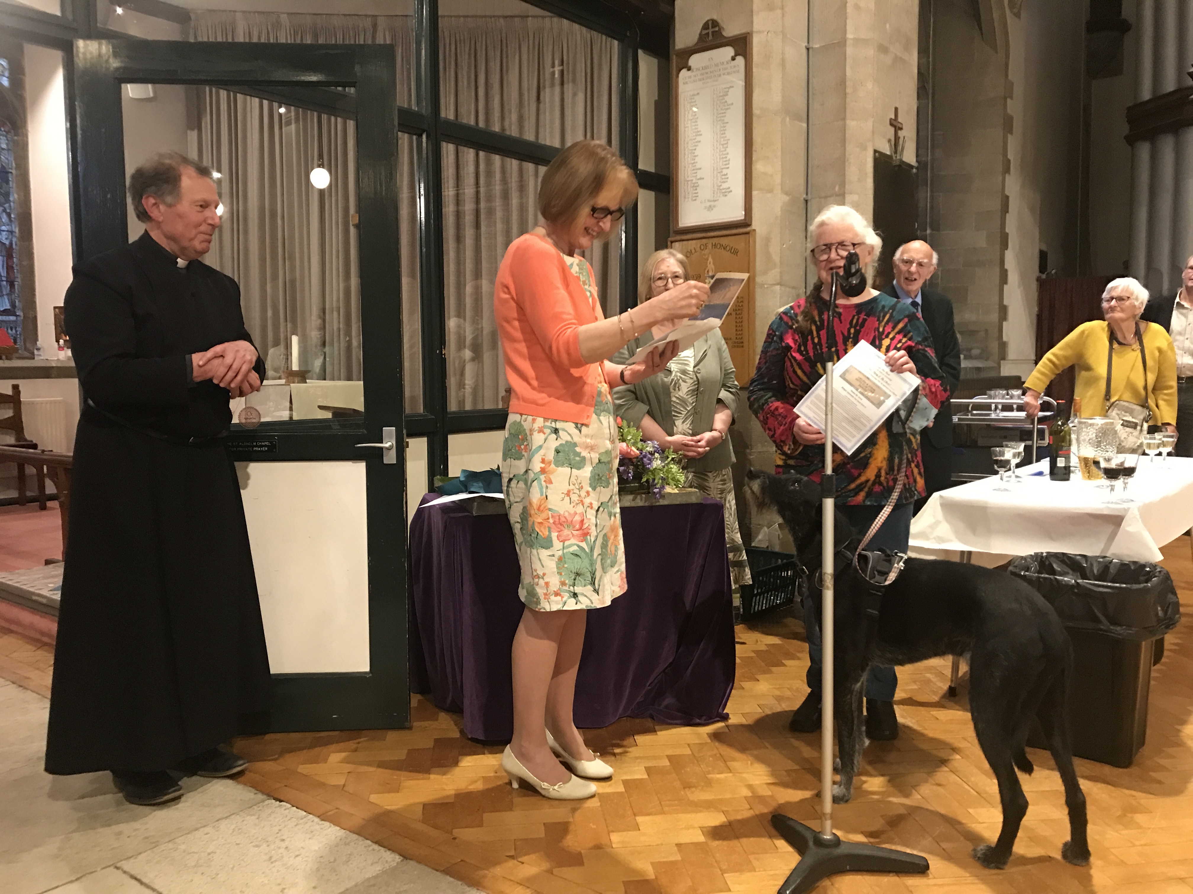 The choir have arranged for John and Helen is be forever on the pier in Swanage!  Harry was in on the scene too as Diana made the presentation.  A celebratory plaque is to appear in a few weeks!  What a lovely present!